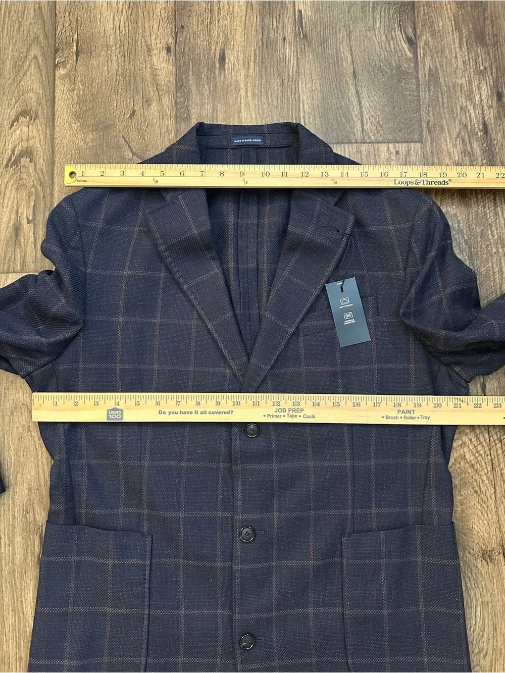 Stafford 60% Wool 40% Cotton Classic Fit Sport Coat Blazer Men’s 42 R Navy